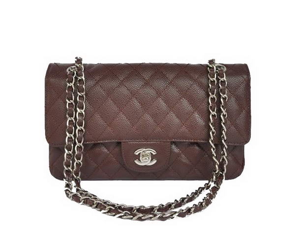Replica Chanel 2.55 Double Flap Bag Brown with Silver Hardware Outlet
